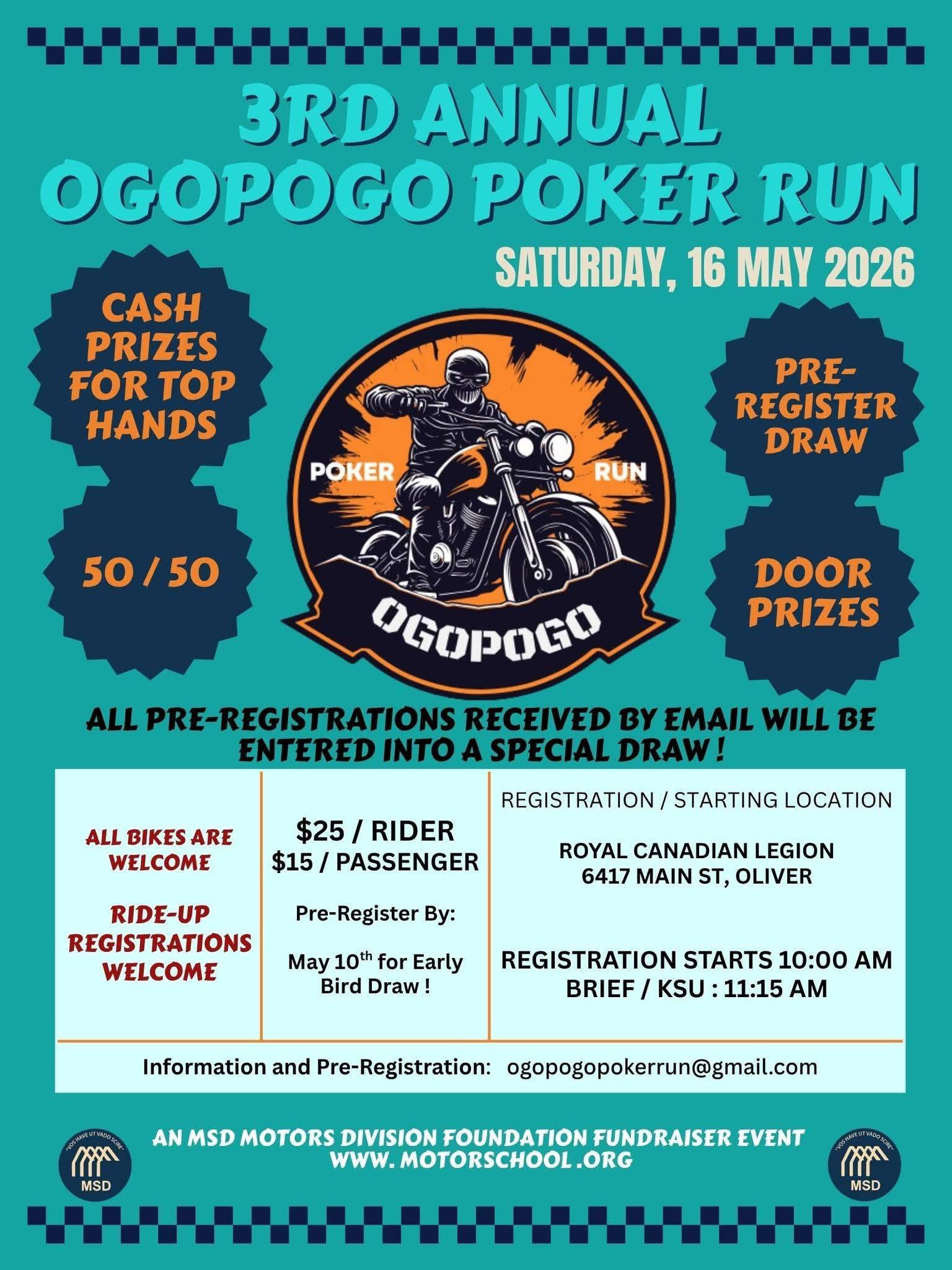 3rd Annual Ogopogo Poker Run